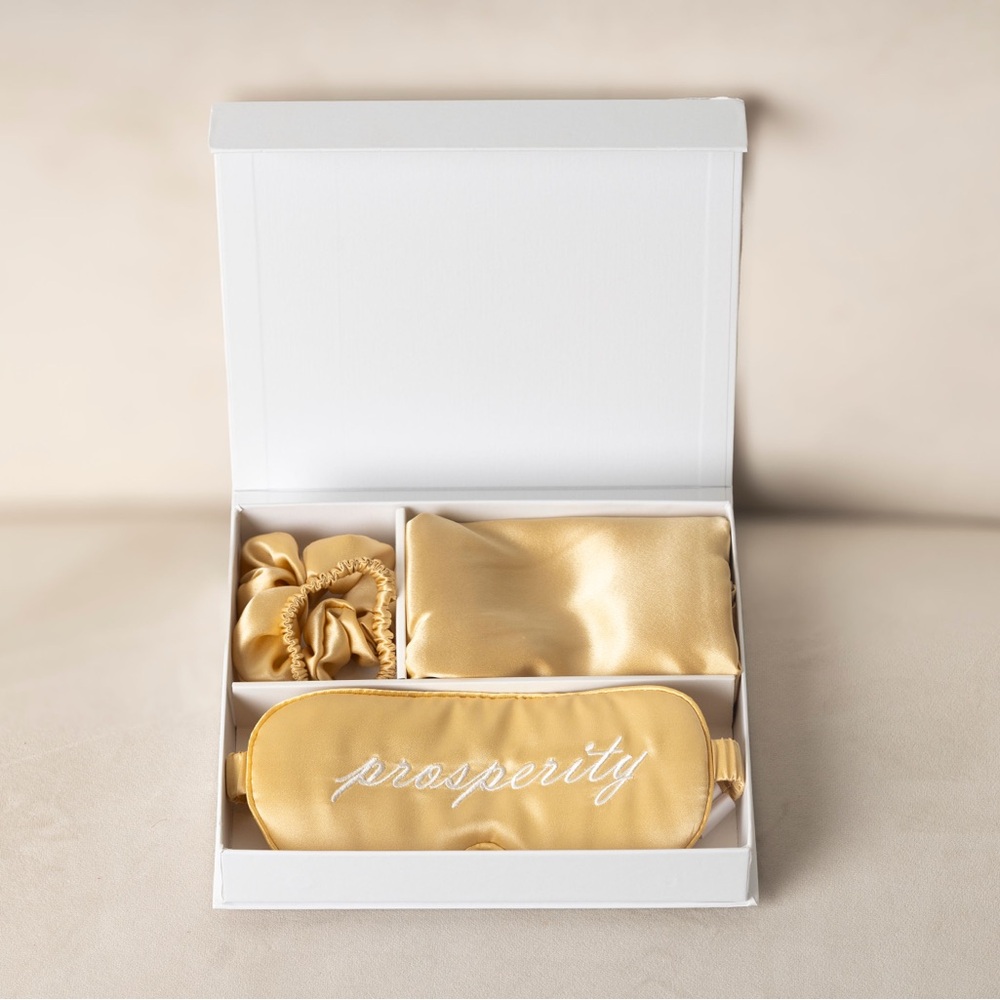 Gold Silk Sleep Set - Manifest Prosperity!